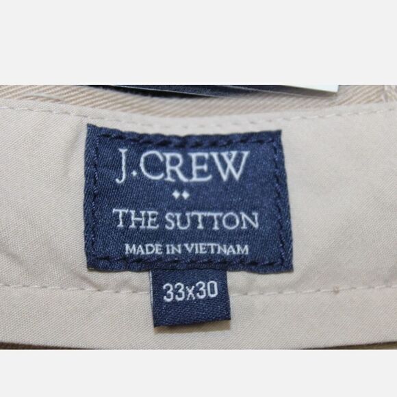 J.Crew The Sutton Men's Straight tan Chino Pants Size 33/30 style 38648 - Picture 5 of 6